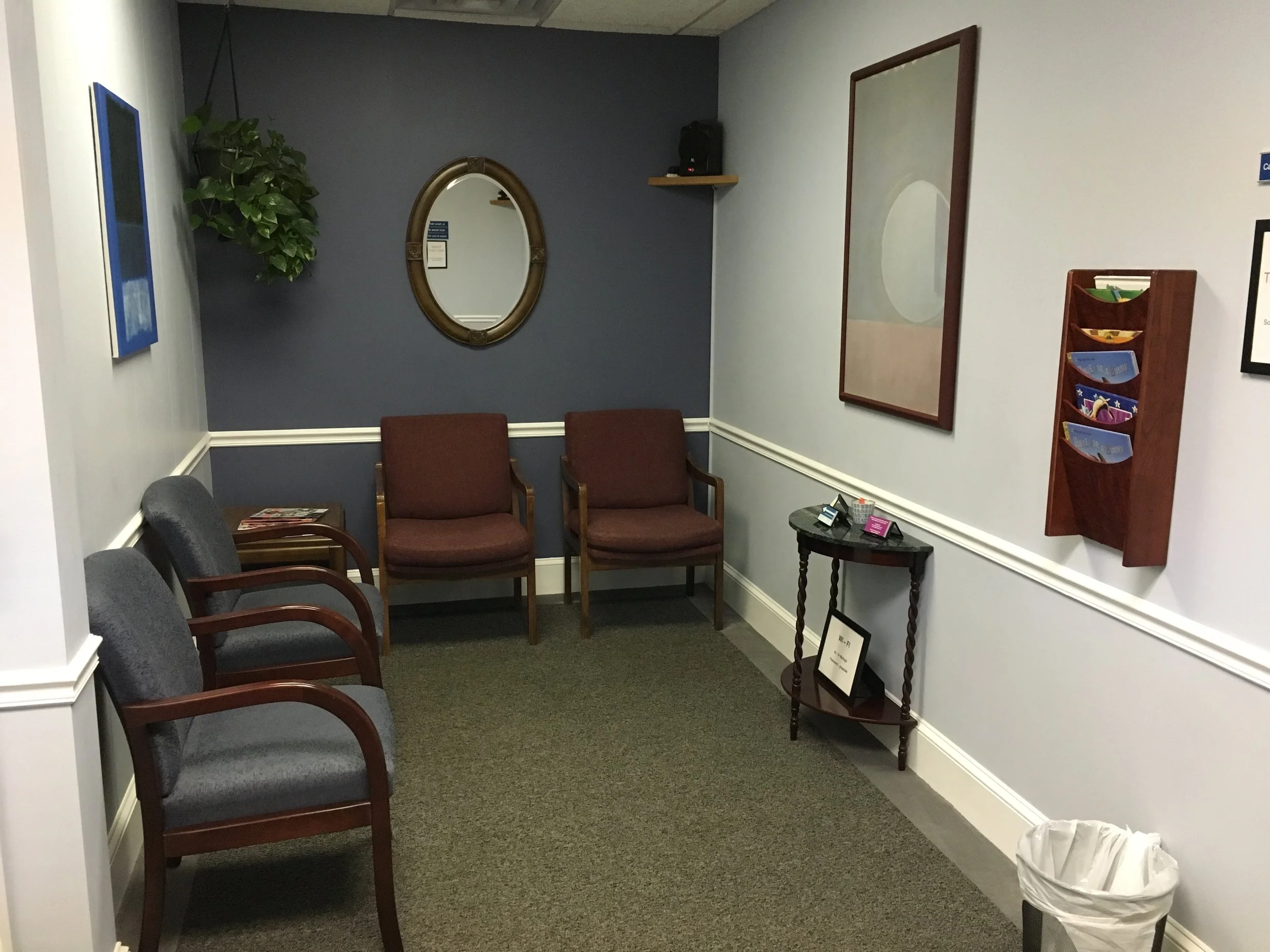 Our comfy waiting room