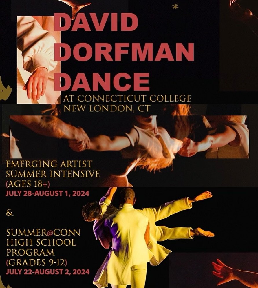 DDD is hosting 2 Summer Dance Intensives! Have you registered yet? 

Pre-Professionals 18+
DDD 2024 Emerging Artist Summer Intensive
July 28-August 1, 2024 at Connecticut College
Early bird Registration ends May 15

Rising 9-12th graders
Summer@Conn 