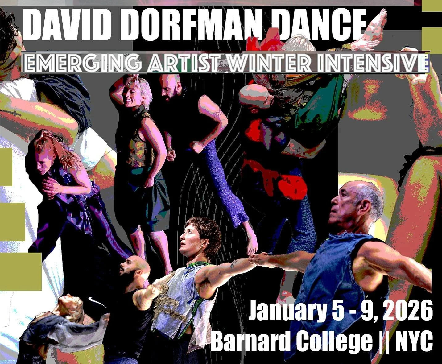 WINTER INTENSIVE REGISTRATION IS LIVE! 🚨🤸&zwj;♂️🌃
Come dance with us January 5-9, 2026 at Barnard College NYC. We&rsquo;ll dance and create together all week :)

$450 early bird rate until December 1
$525 afterwards 

Email info@daviddorfmandance.