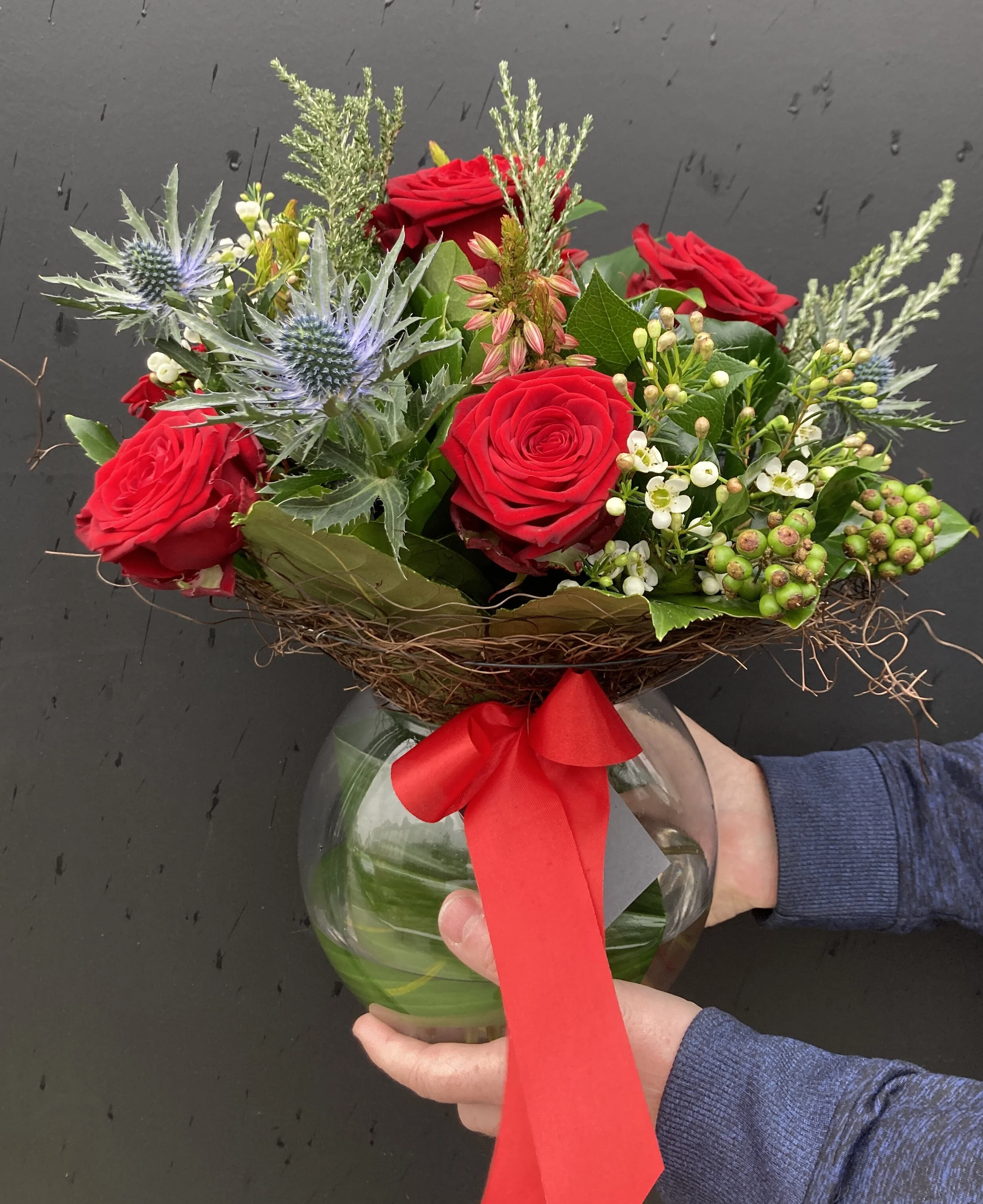 Half Dozen red roses for delivery bt florists in Cork City