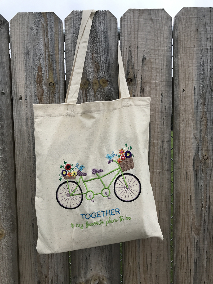 Copy of Lovebirds Bicycle Tote