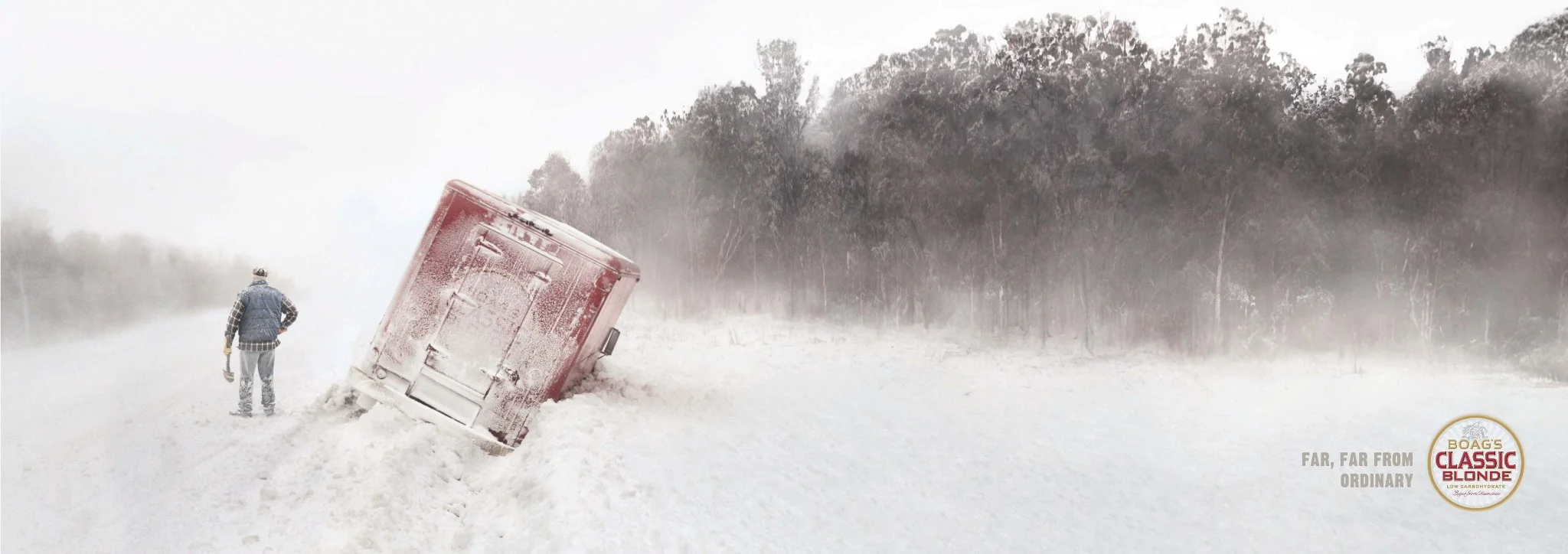Perilous outdoor campaign for Boag's Classic Blonde.