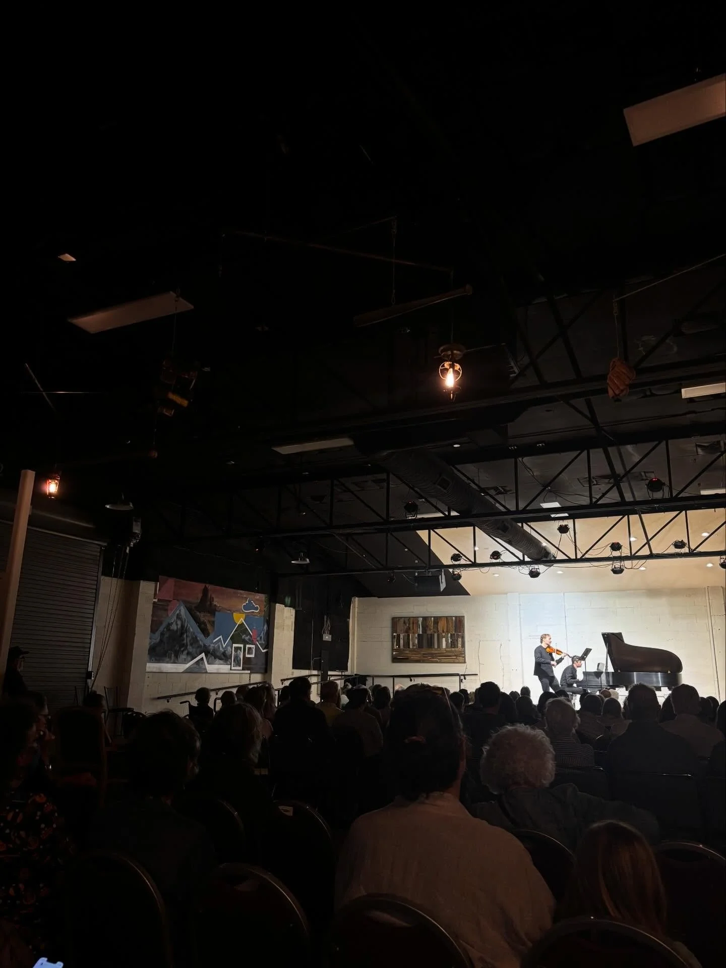 Sweet weekend in New Mexico playing Feldman with @twolabyrinths and music for 9 of me by @connoreliasway Amazing vibes at @chatterabq