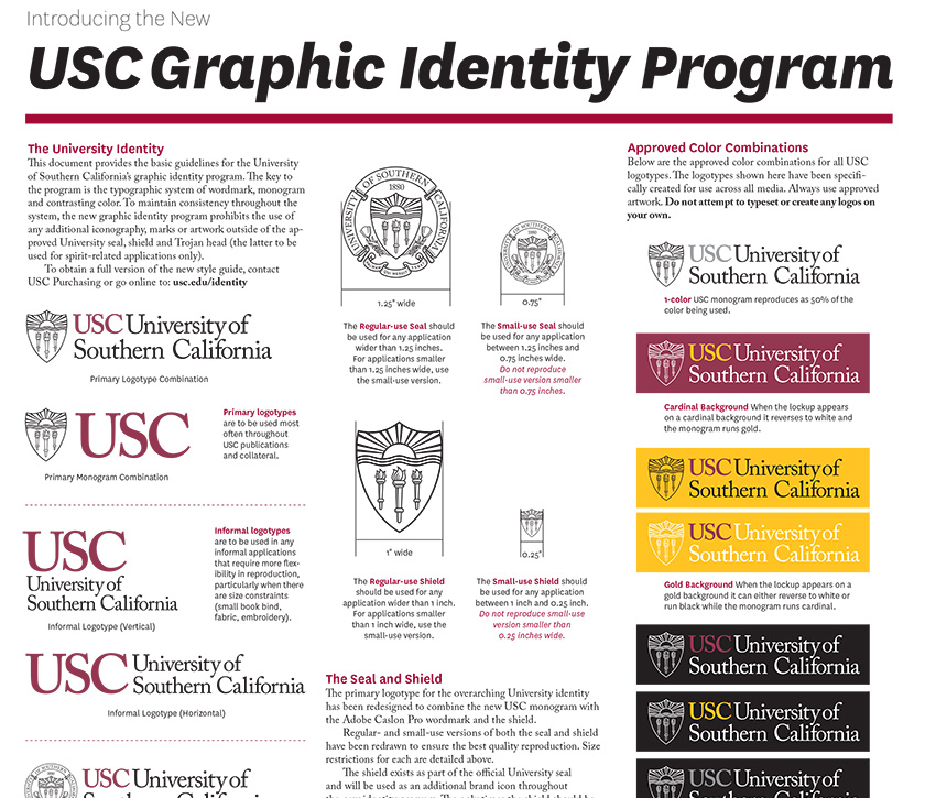 A glimpse at USC Design Studio's cheat sheet.
