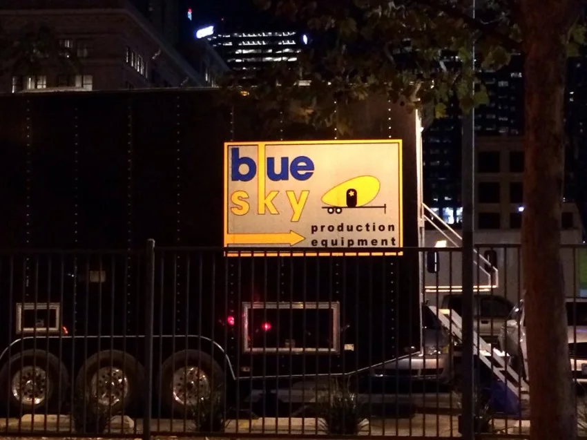 A Blue Sky trailer we saw here in downtown LA... I have no words for the logotype. Do you?