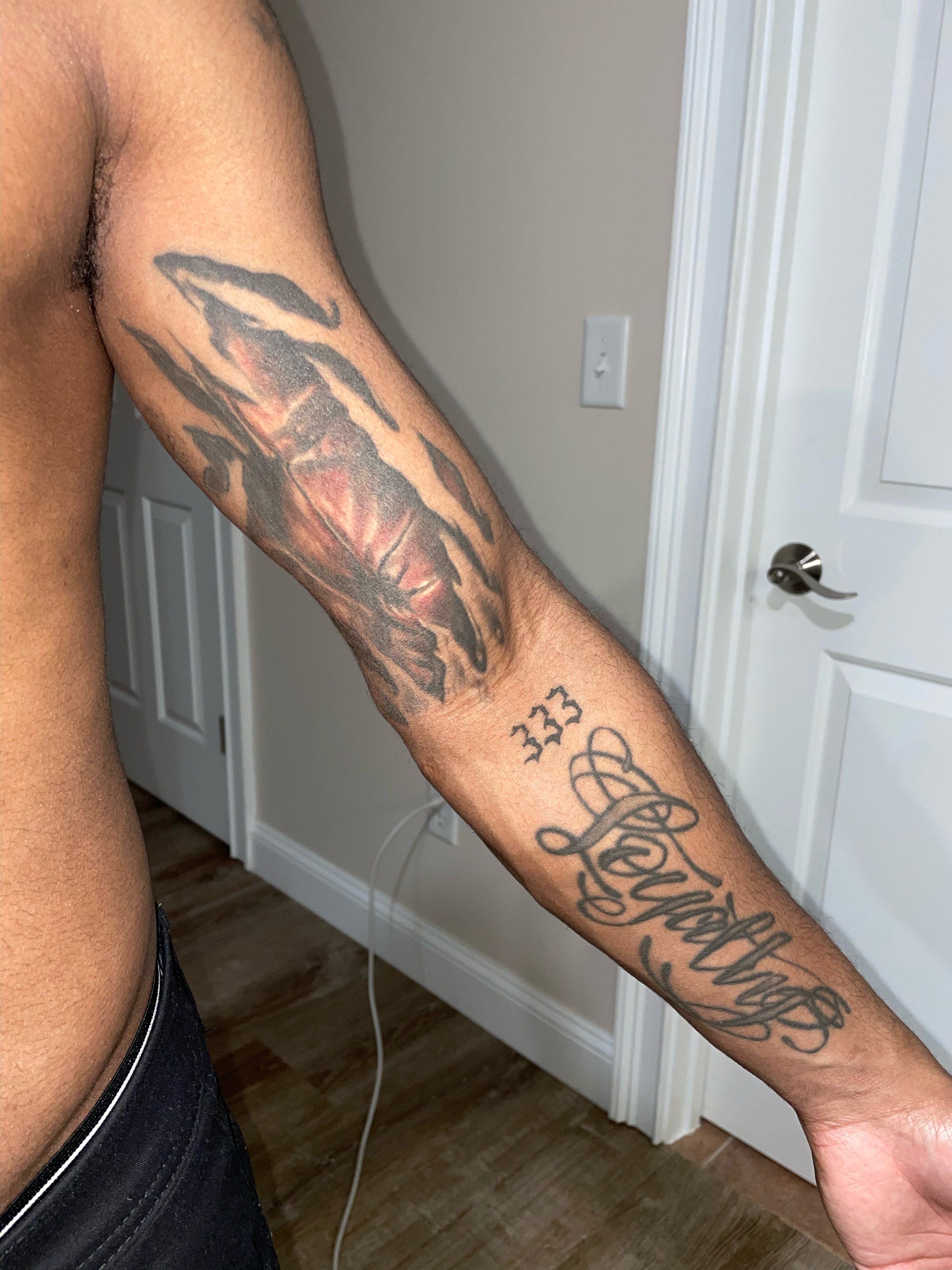 Before tattoo coverage
