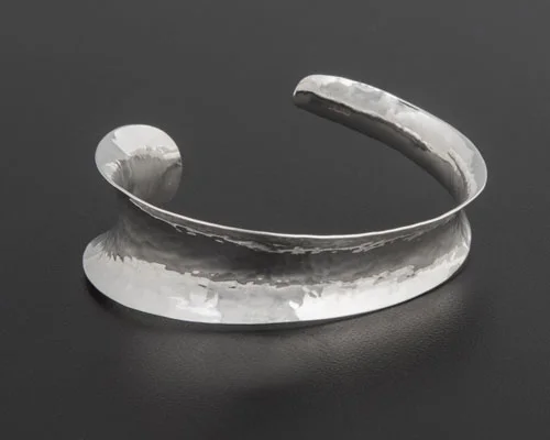 Deborah Richardson Sterling Silver hammered cuff bracelet