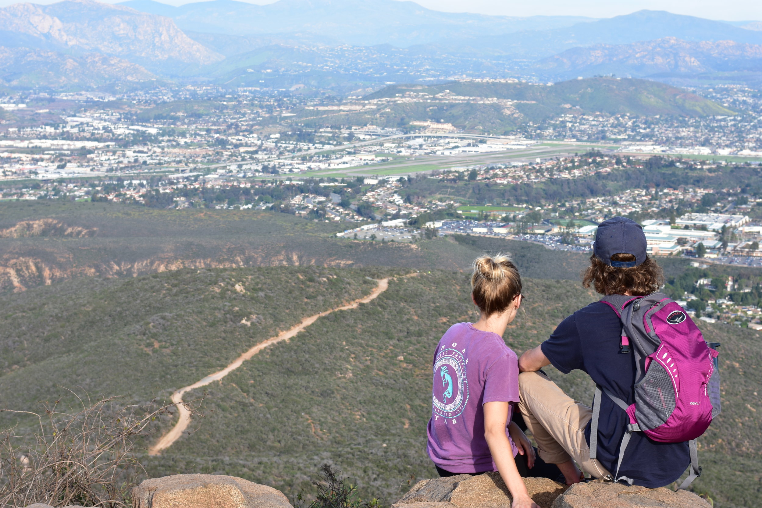 Enjoying the view after a hike in San Diego, CA.