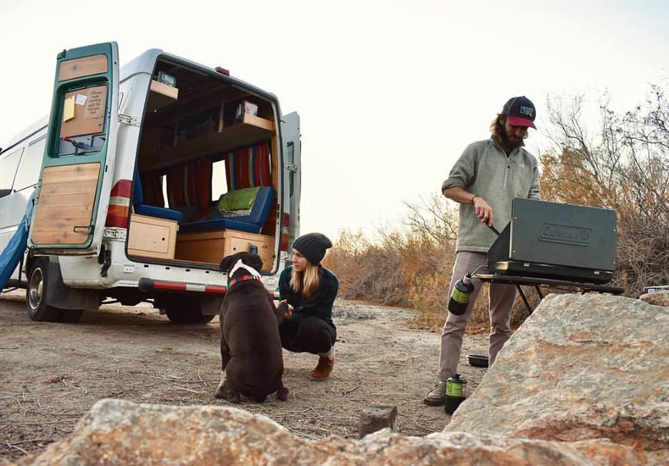 Hiking, camping, and cooking outdoors in Yuma, AZ. Vanlife explorers.