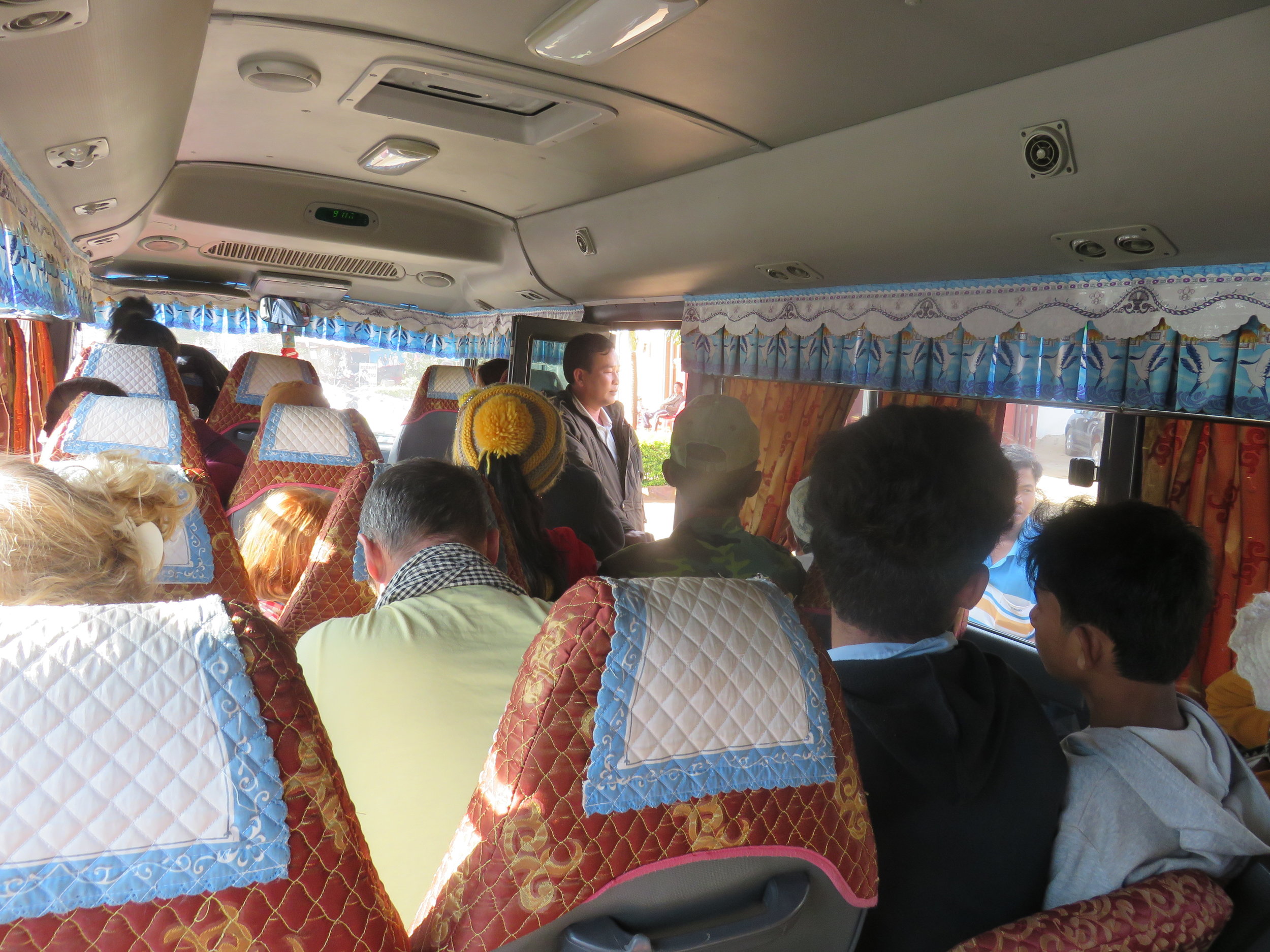 Sometimes you get to ride for nine hrs. with 32 people in a van that seats 25 at max capacity.