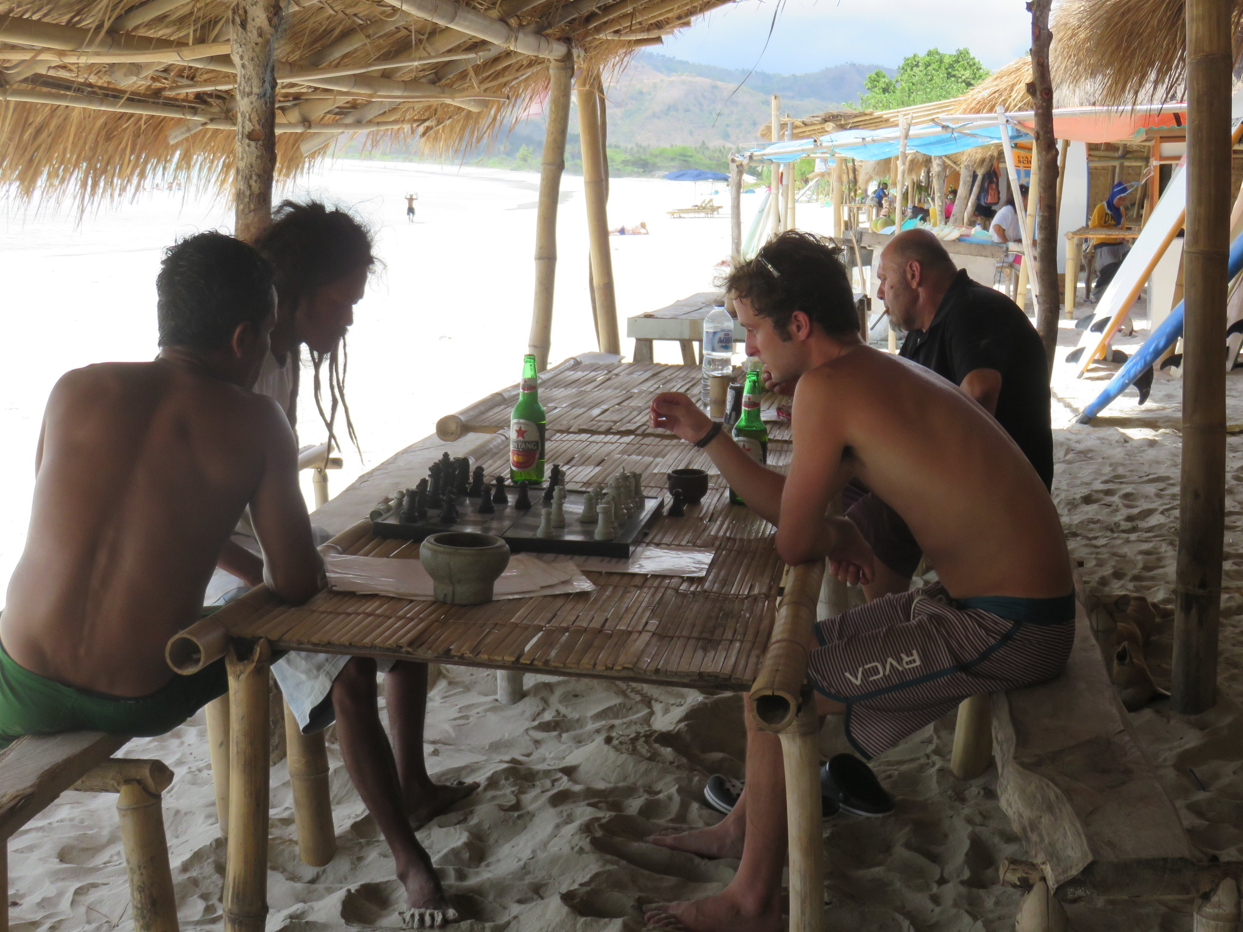 Being hustled by locals in Lombok.