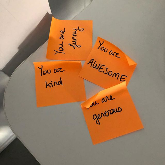 Just a quick reminder that you are wonderful.
.
I left some sticky notes in front of the desk of my partner who had a challenging day at work
.
And I want to share them with you... you are beautiful, smart, able, awesome and funny.
.
I don&rsquo;t kn