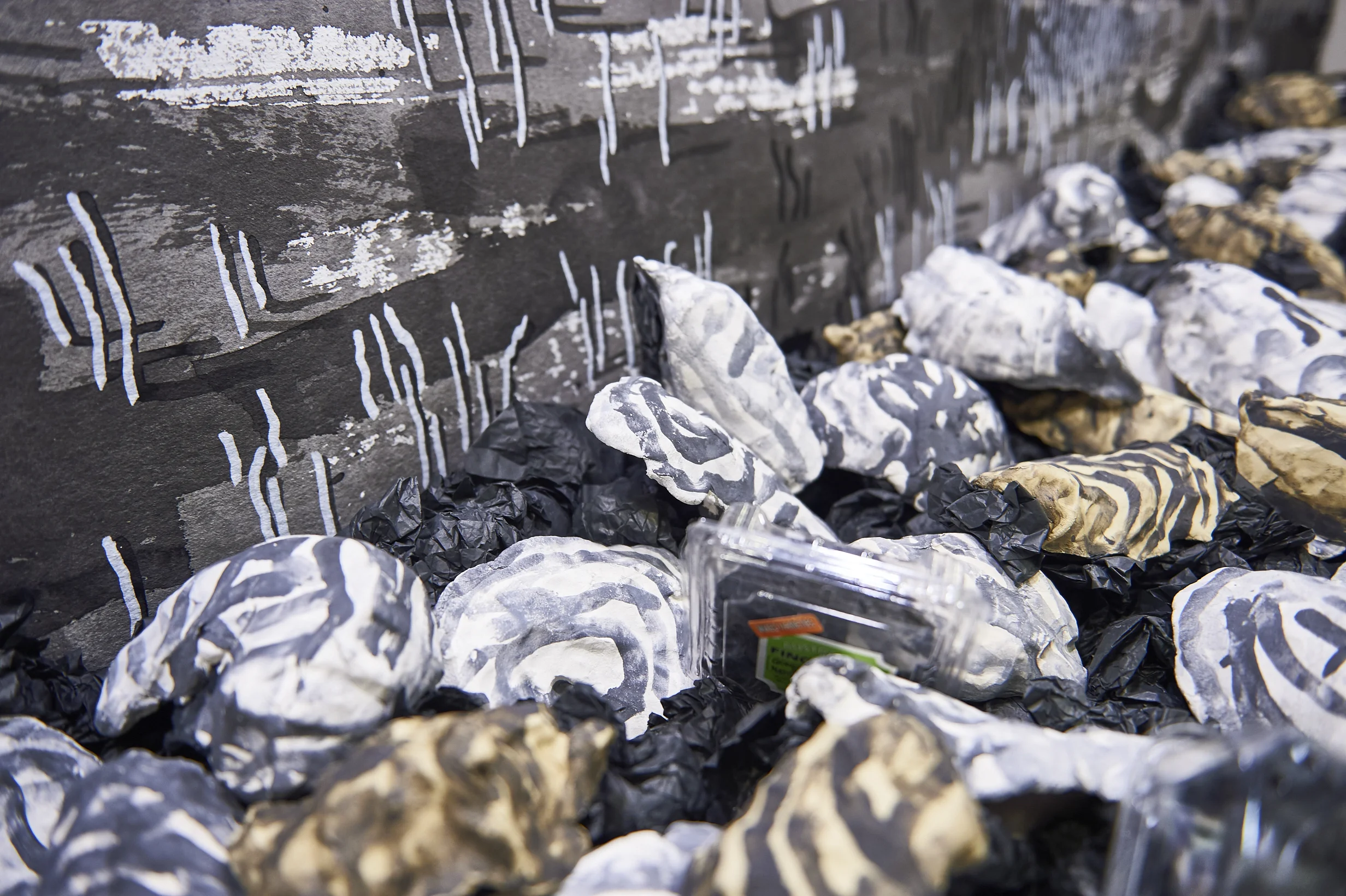 Product of Australia , ceramic, recycled plastic and paper, 260 x 300cm, 2017