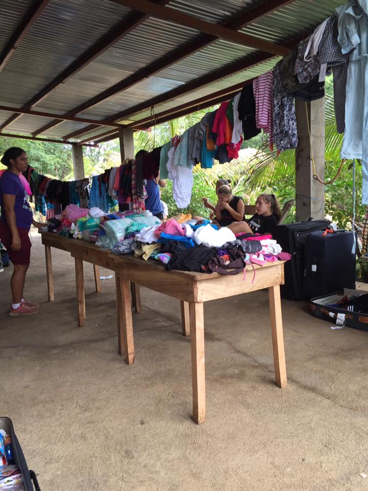 Distributing donated goods from THE LiFE