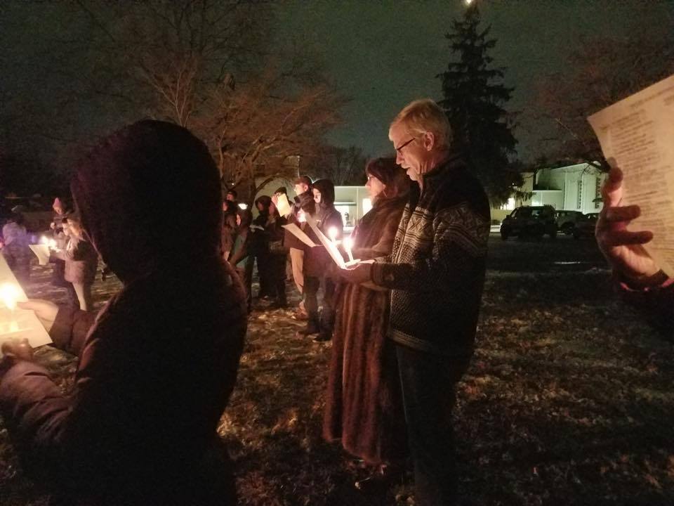 Singing Christmas carols