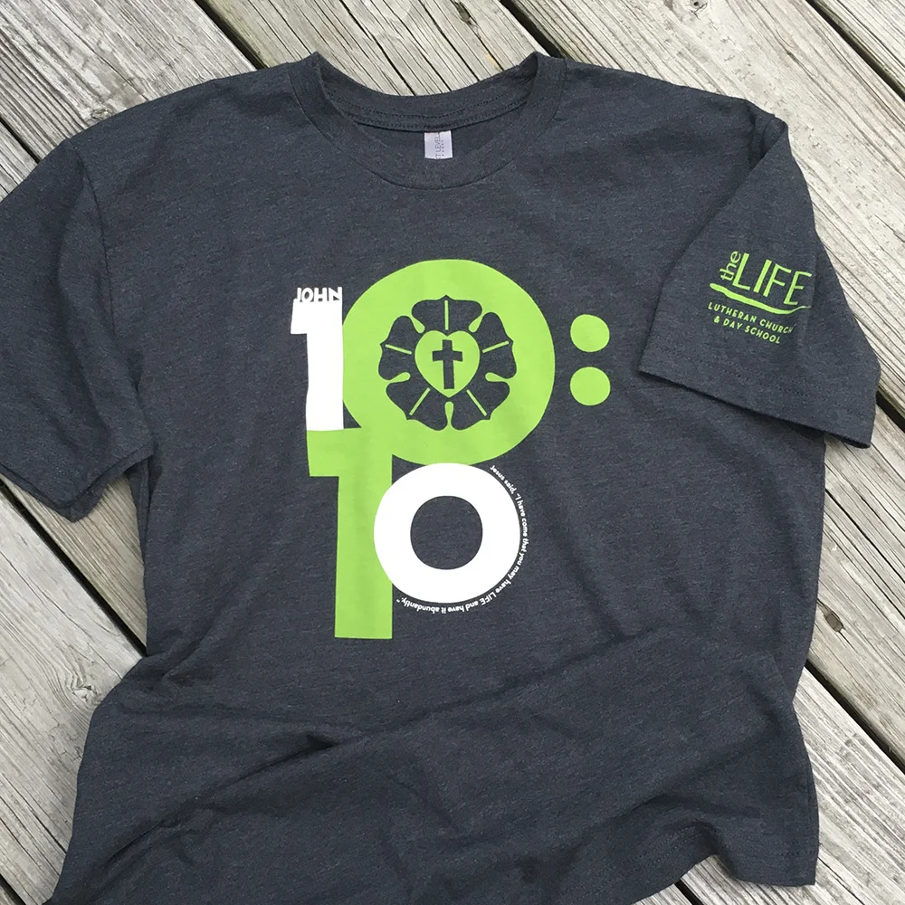 John 10:10 Shirt Grey