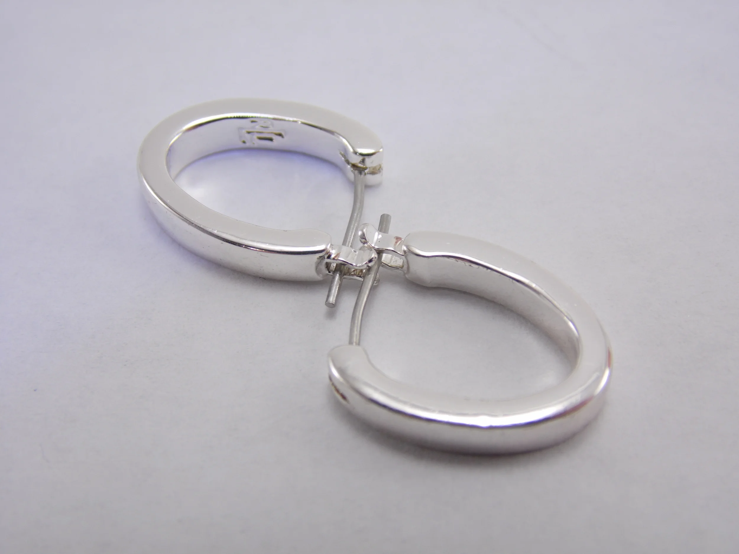 Vintage Signed "RLL" Ralph Lauren Silver Plated Semi Hoop Earrings