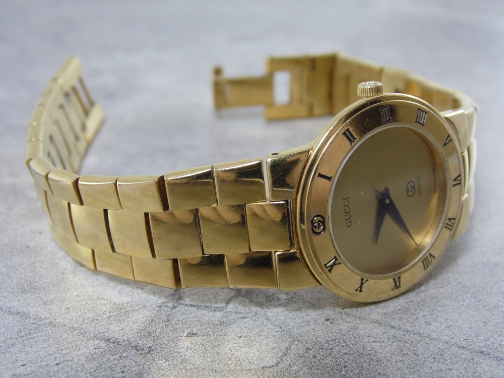 Real Authentic Vintage Gucci 3300L Gold Plated Womens Ladies Swiss