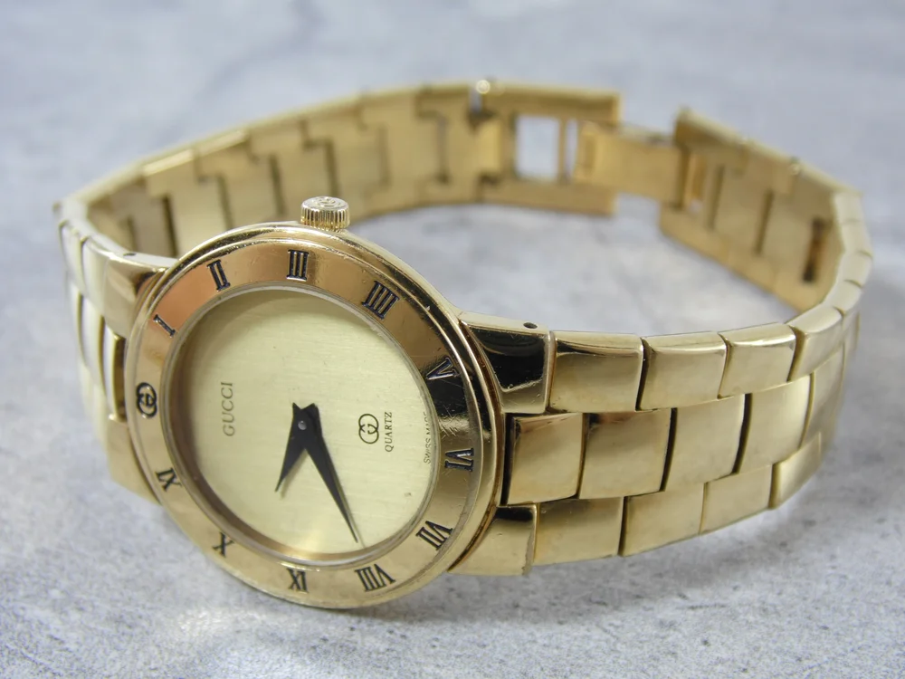 Real Authentic Vintage Gucci 3300L Gold Plated Womens Ladies Swiss