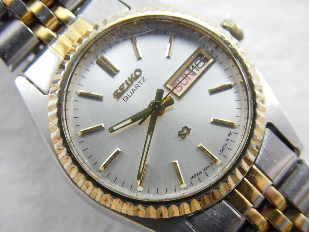 そうた様 SEIKO TYPE2 DAY DATE Vintage Watch Seiko Type II Men's Vintage Silver Tone Day/Date Quartz