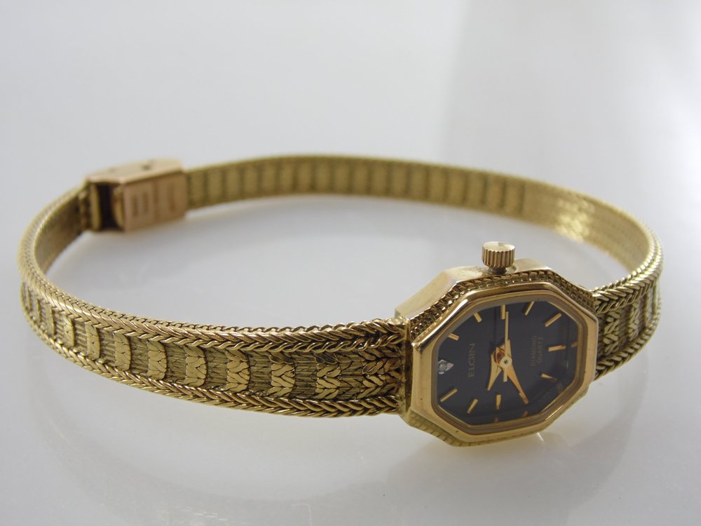 Elgin Vintage Slim Watch EK601-007 HR13-16 Vintage Elgin Diamond Quartz Watch for Ladies | Occasion  main image 3