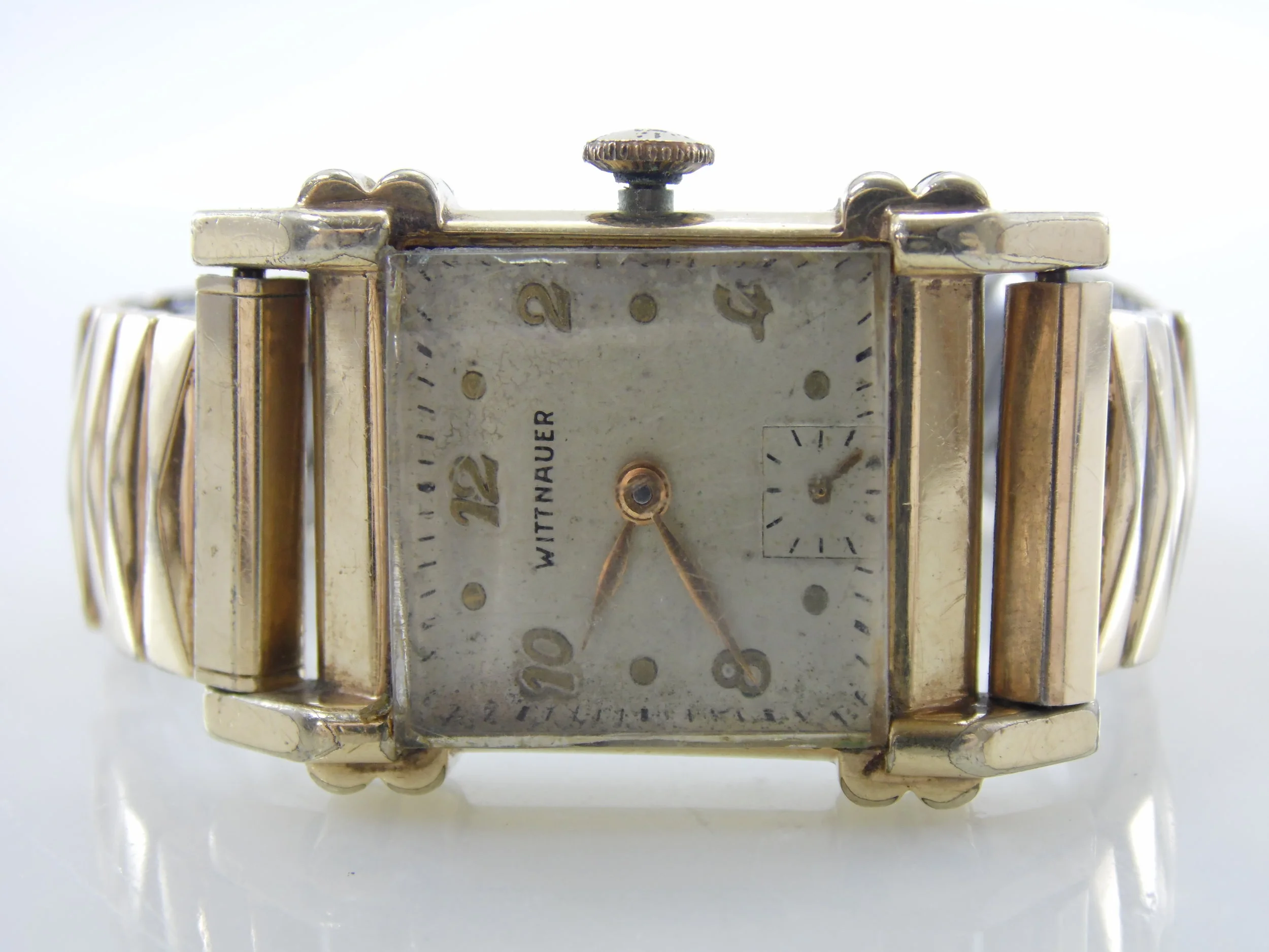 Vintage Wittnauer 17 Jewels Mens Mechanical Wind-Up Swiss Watch for Repair 1/20 10K GF 