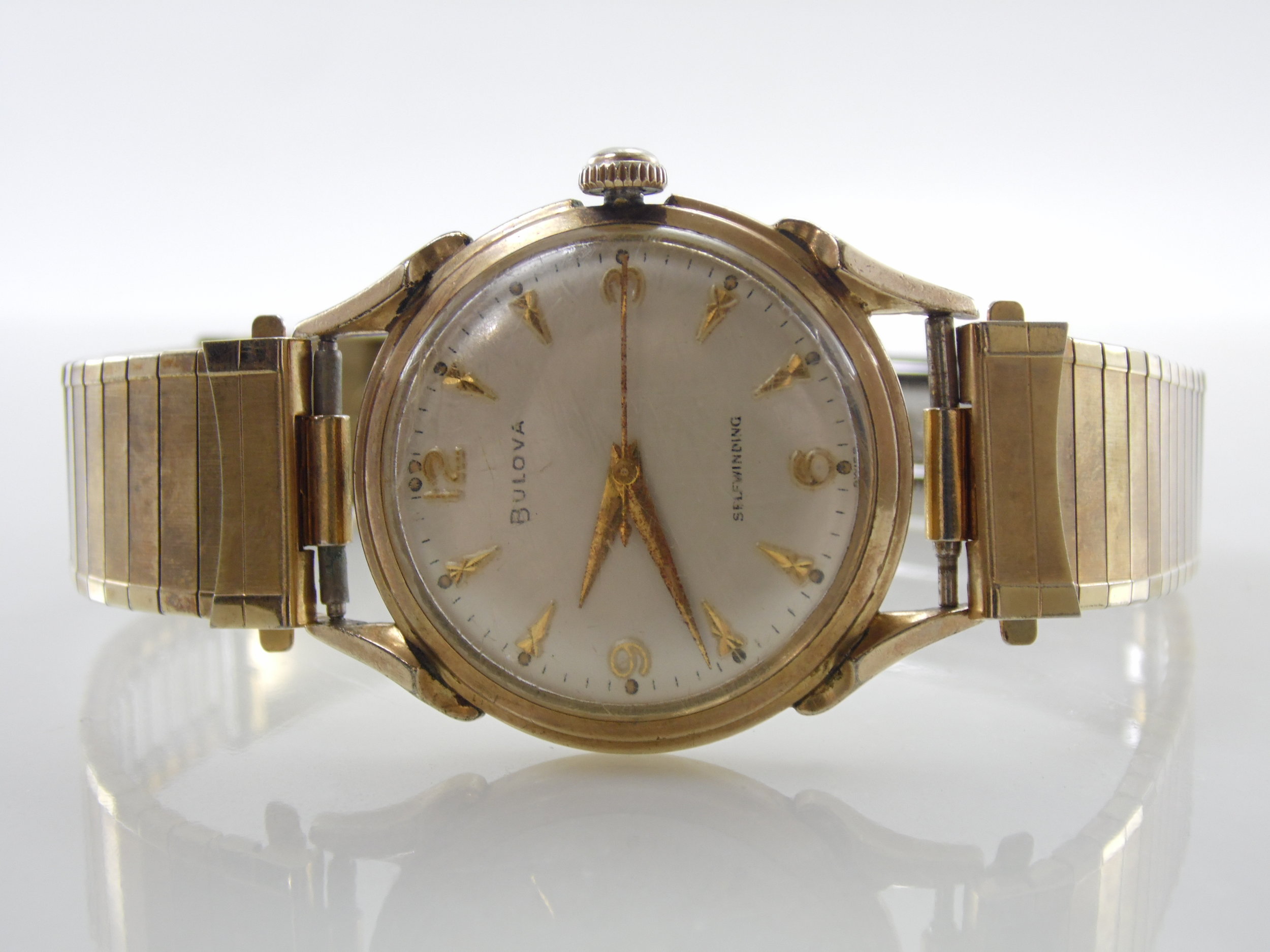 Vintage Mens 1958 Bulova Automatic SelfWinding Mechanical Windup Swiss Made Waterproof 17 Jewels Watch D161528