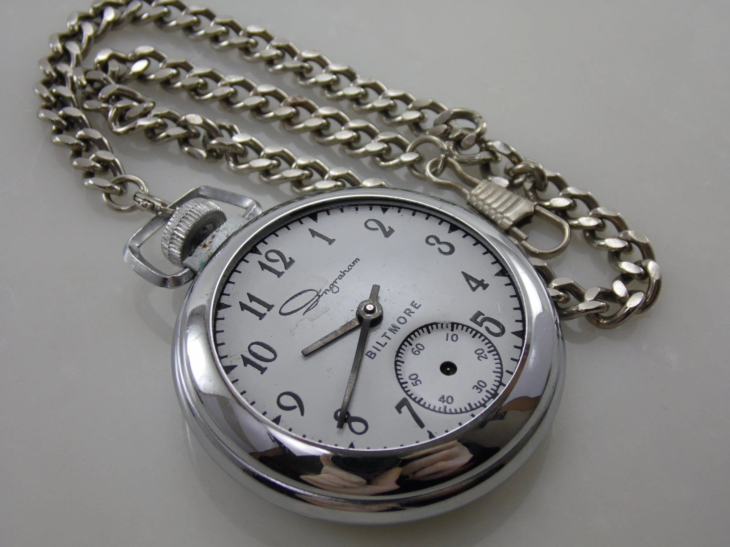 Vintage Working Ingraham Pocket Watch for Parts or Repair