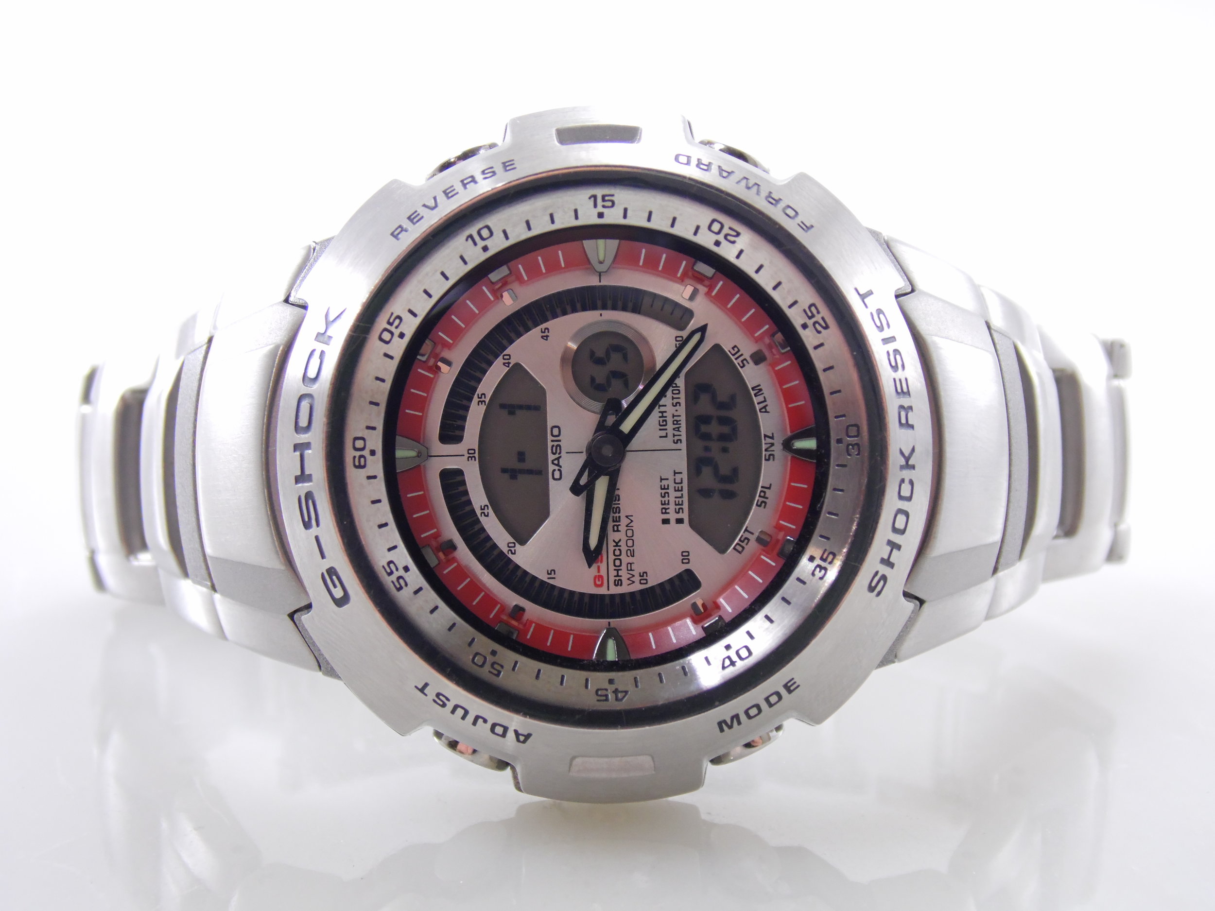 Mens Casio G-Shock G-740D-4AV Stainless Steel Water Resistant Stopwatch Watch