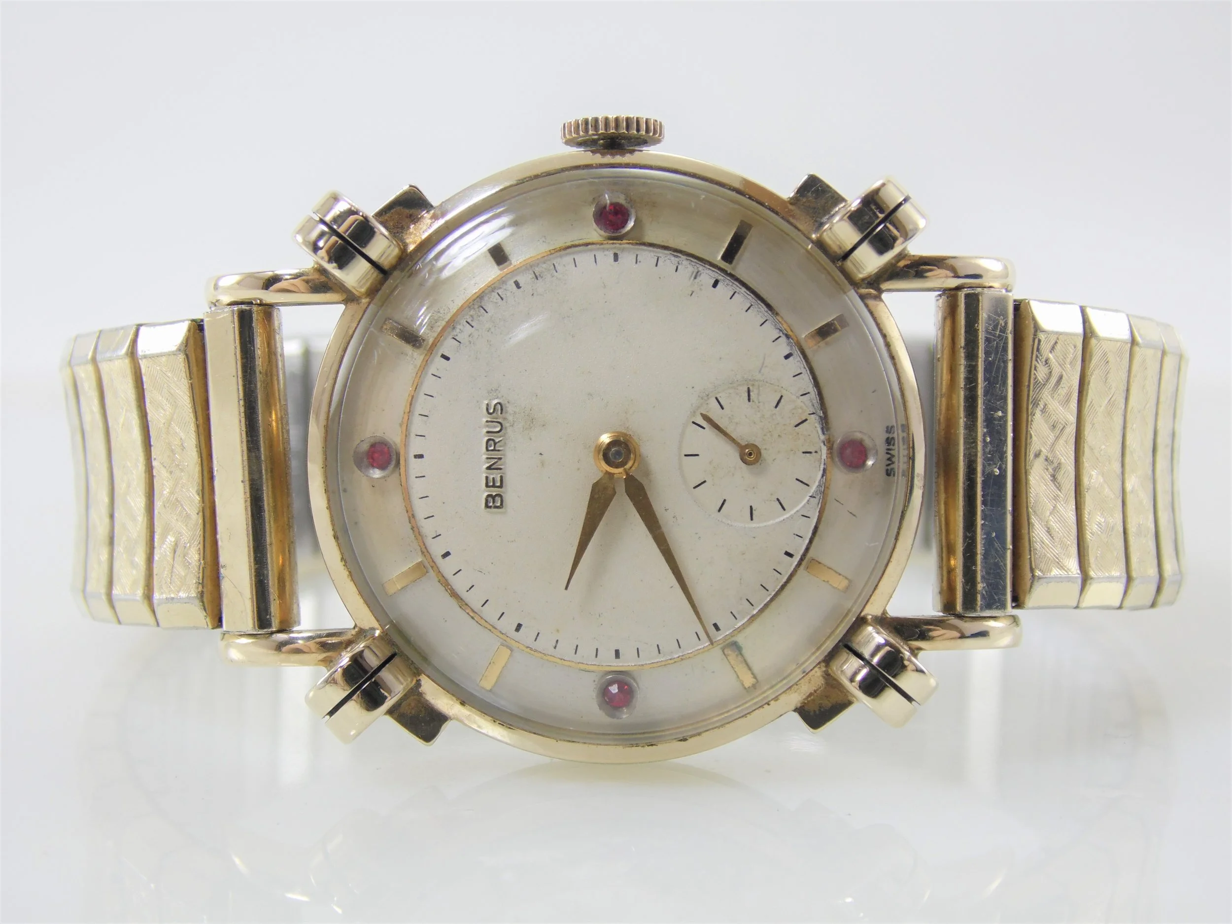 Rare Vintage 10k RGP Gold 1950's Mens Benrus BB14 17 Jewel Mechanical Windup Watch (ETA 900 Mvmt)