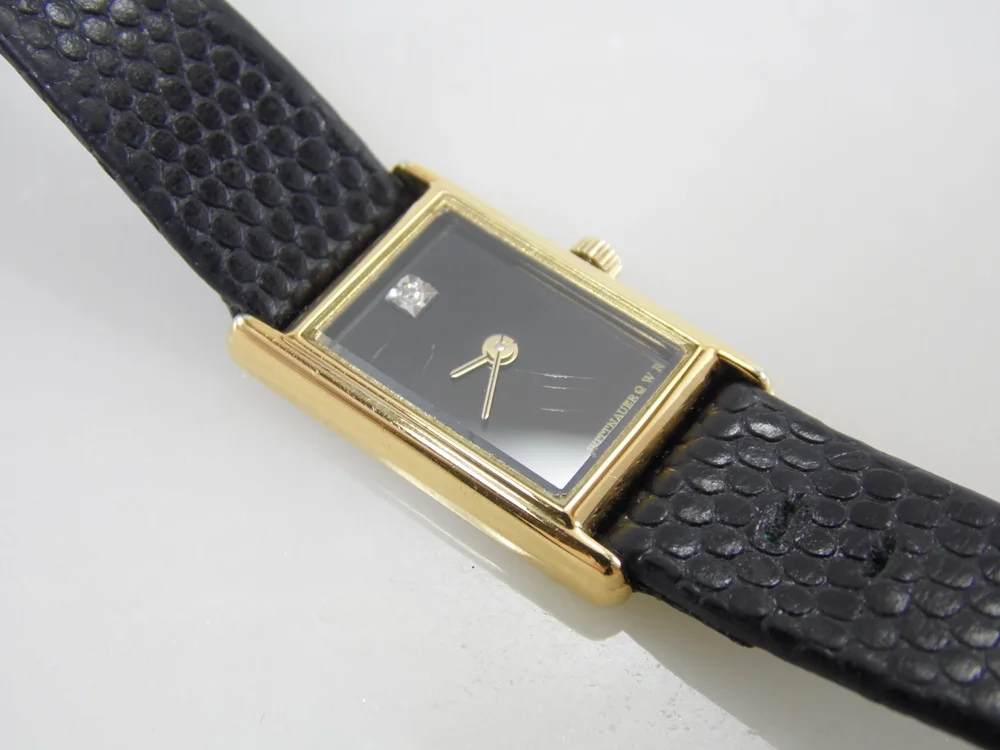 Vintage Black & Gold Diamond Wittnauer Womens Unisex Swiss  display picture 3