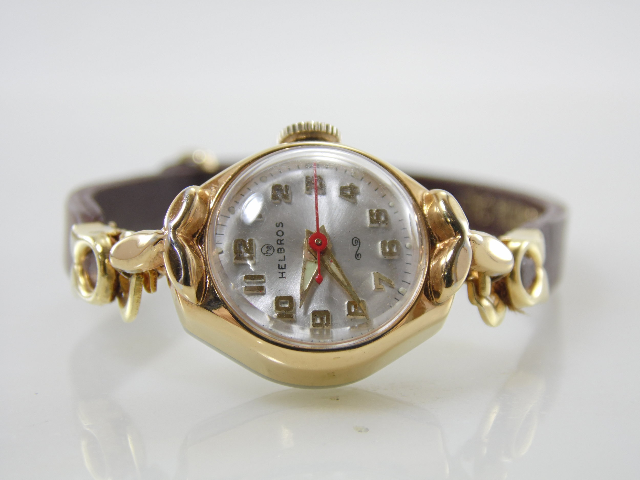 Vintage Womens Helbros Swiss Mechanical Windup 17 Jewels Watch 