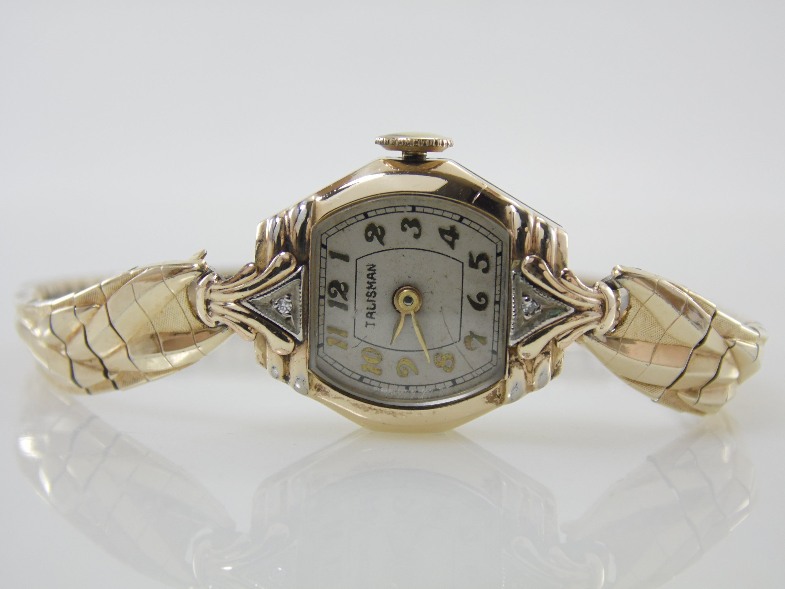 Very Rare Vintage Talisman Diamond Womens Mechanical Windup Watch for Parts/Repair