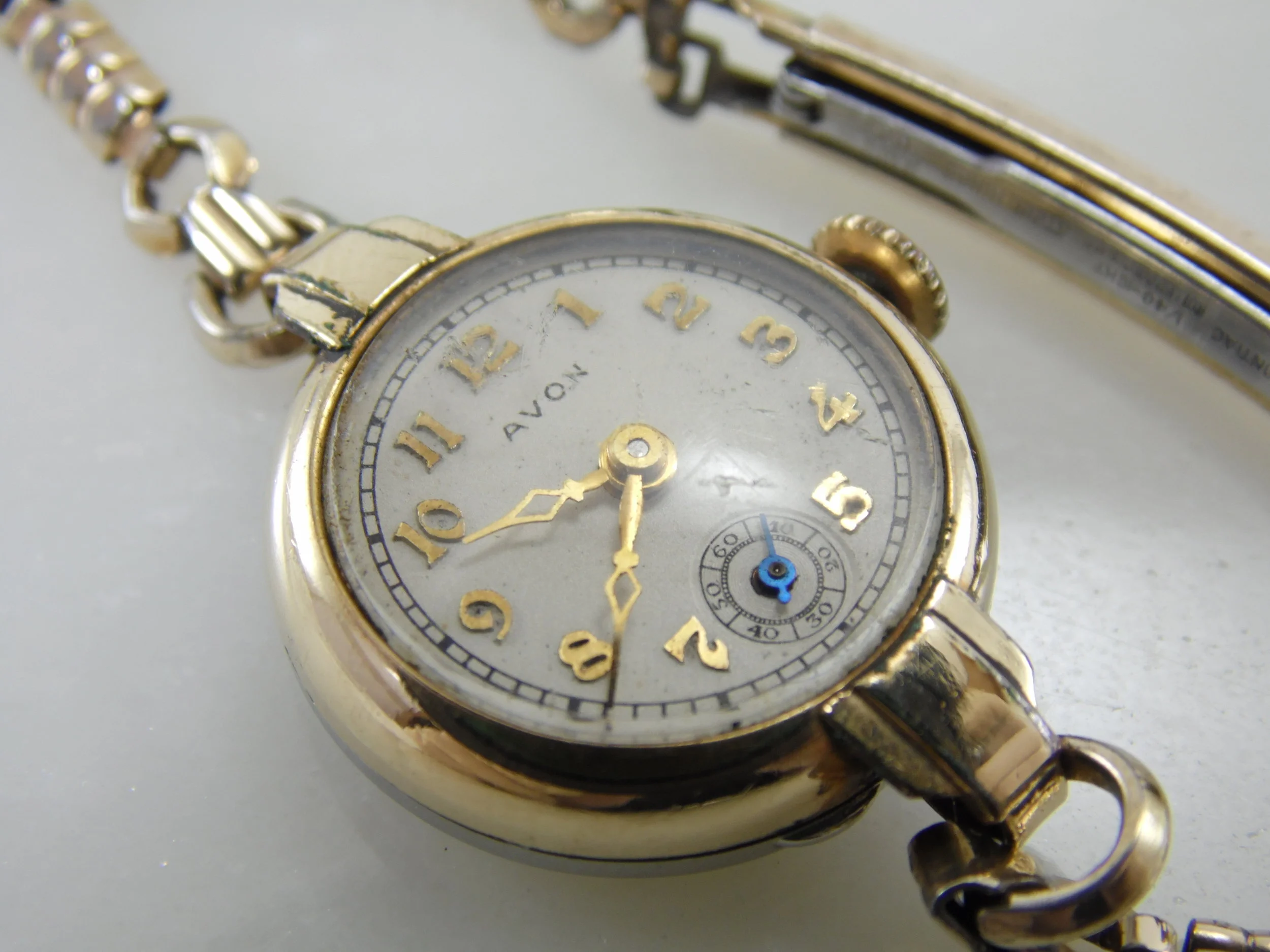 Super Rare Vintage Avon Goldtone Mechanical Swiss Windup Watch For Parts/Repairs 