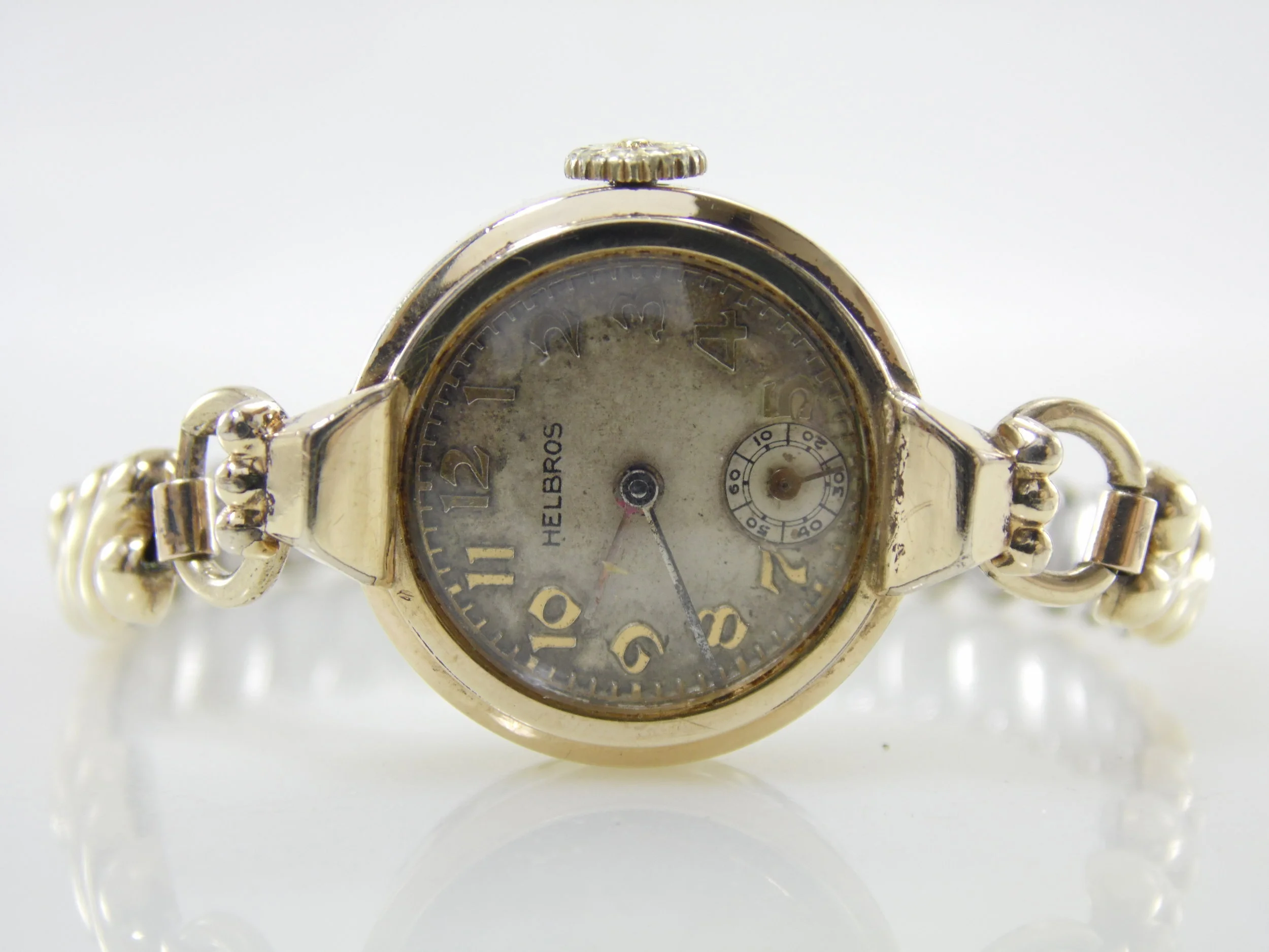 Vintage Womens Helbros Mechanical Windup Swiss Watch for Parts/Repairs 