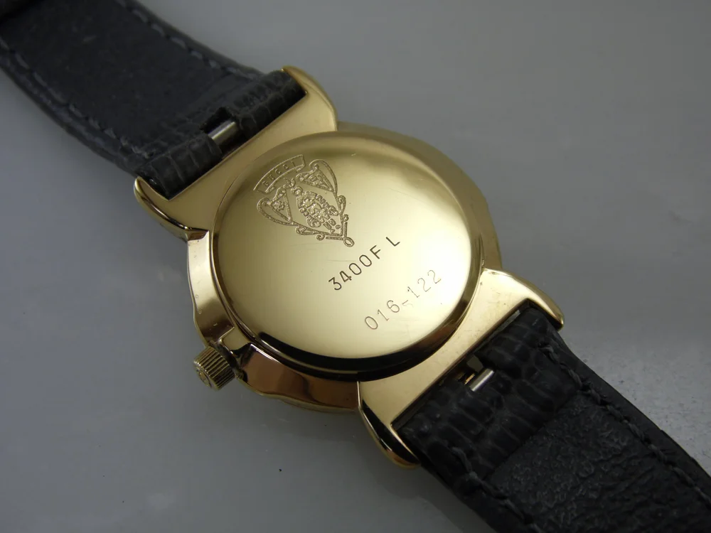 Vintage Womens Ladies Gucci 3400F L Gold Swiss Made Watch