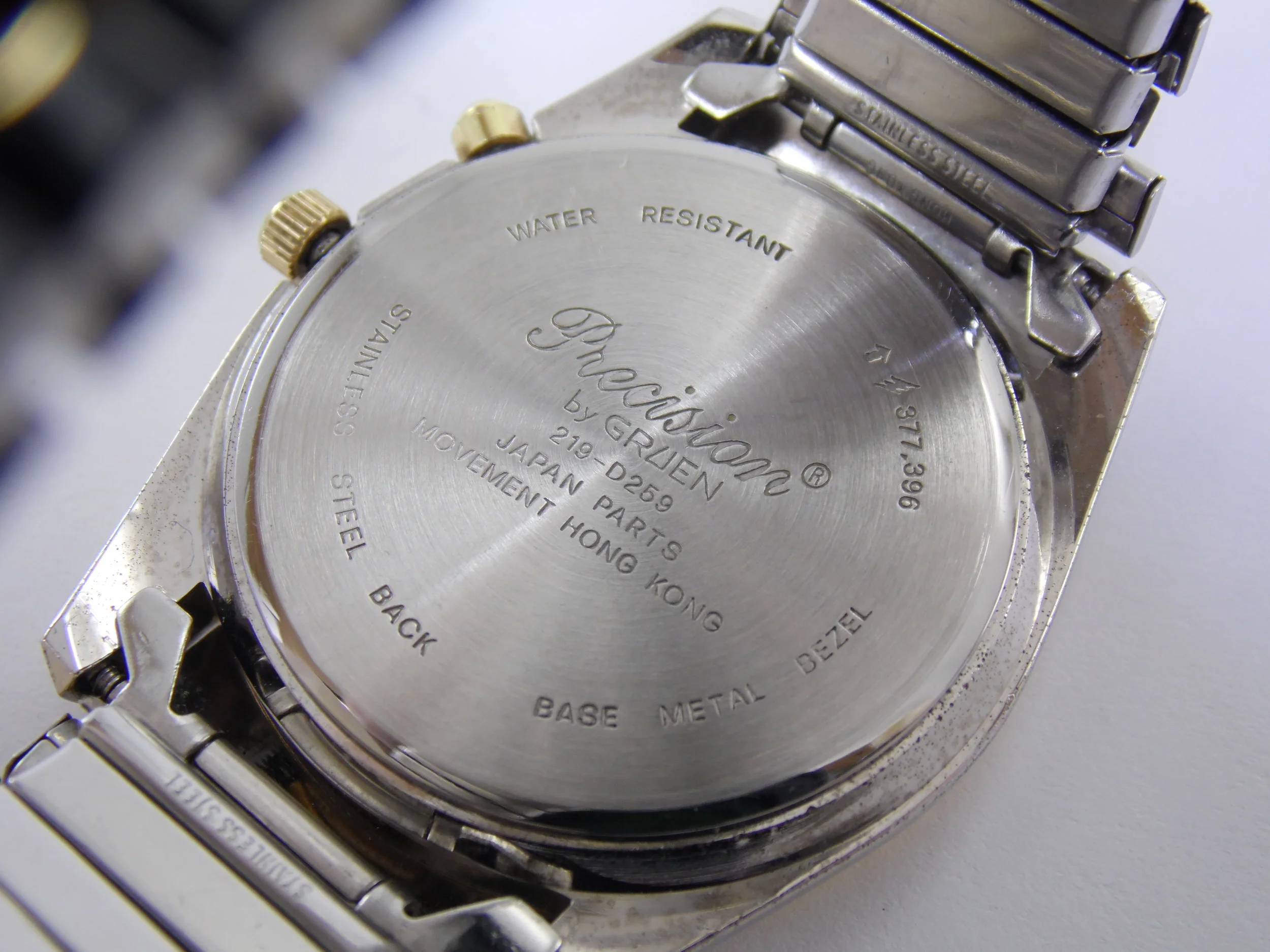 precision by gruen mens wrist watch