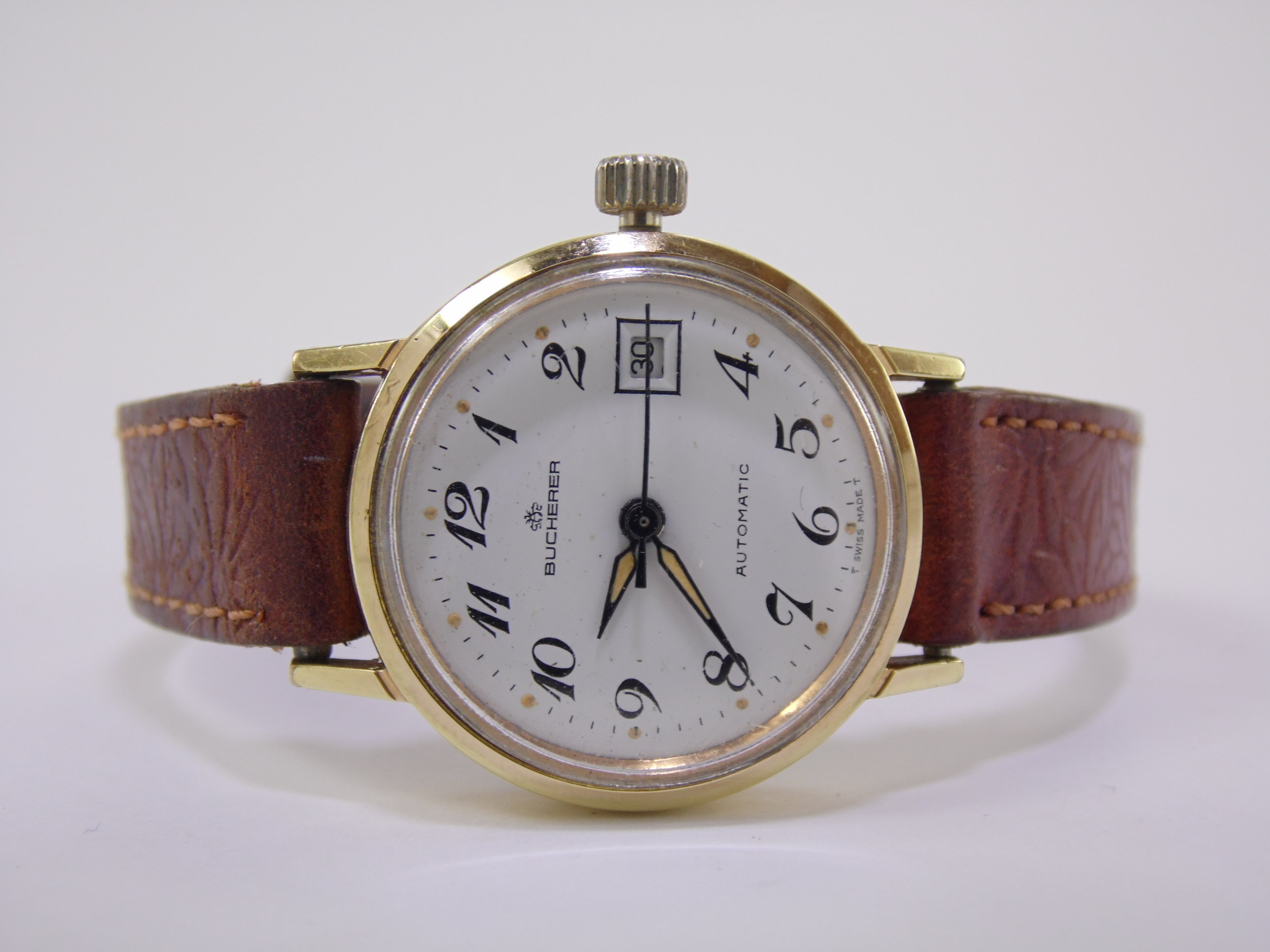 Rare Vintage Bucherer 21 Jewels Automatic Mechanical Windup Swiss Watch 