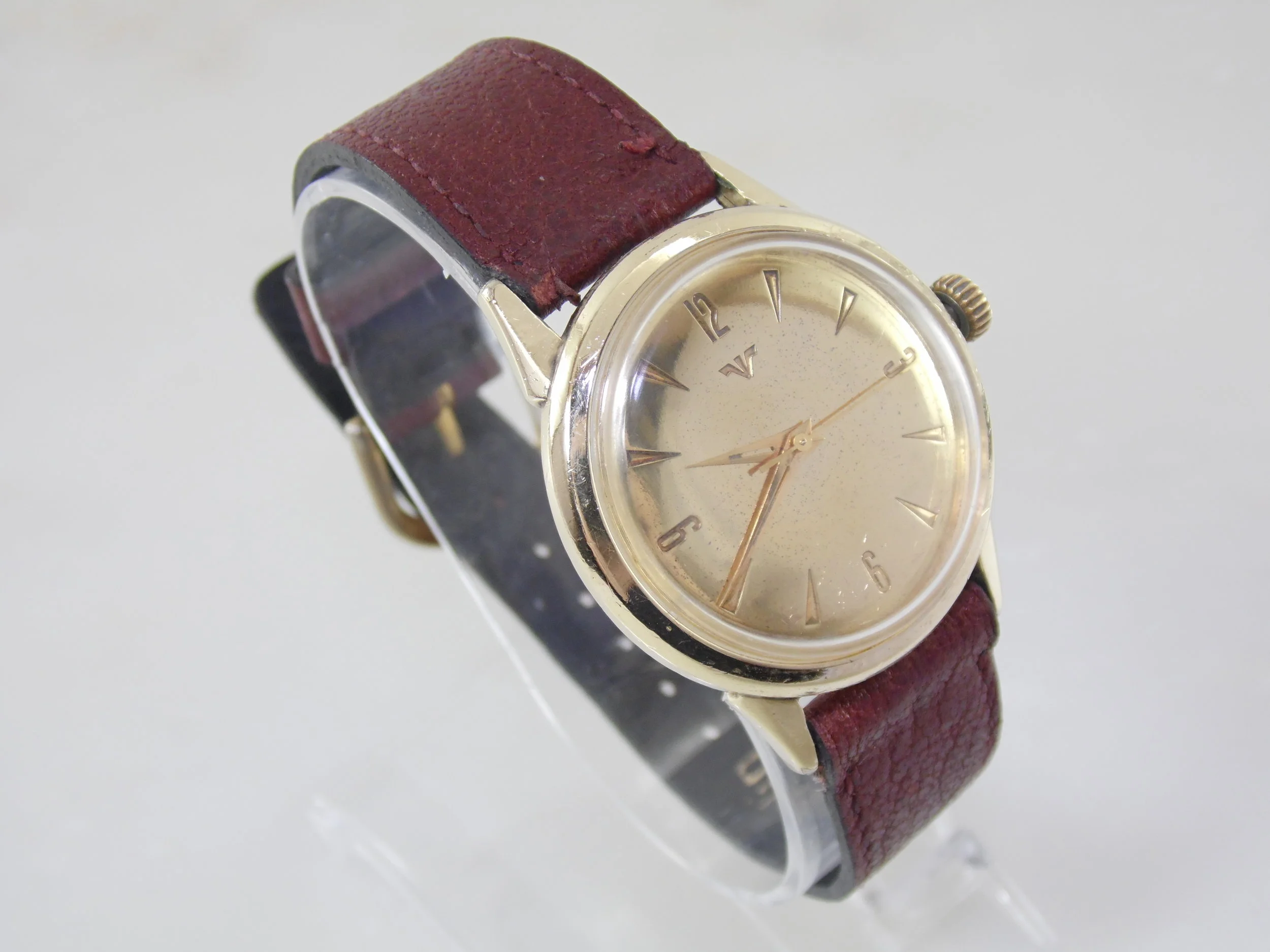 Vintage 1960's Wittnauer Gold 10K Gold Filled Swiss Mechanical Automatic Windup Mens Watch 11SN
