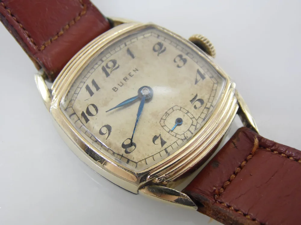 Rare Vintage 1940's Buren Grand Prix Swiss 17 Jewels Mechanical