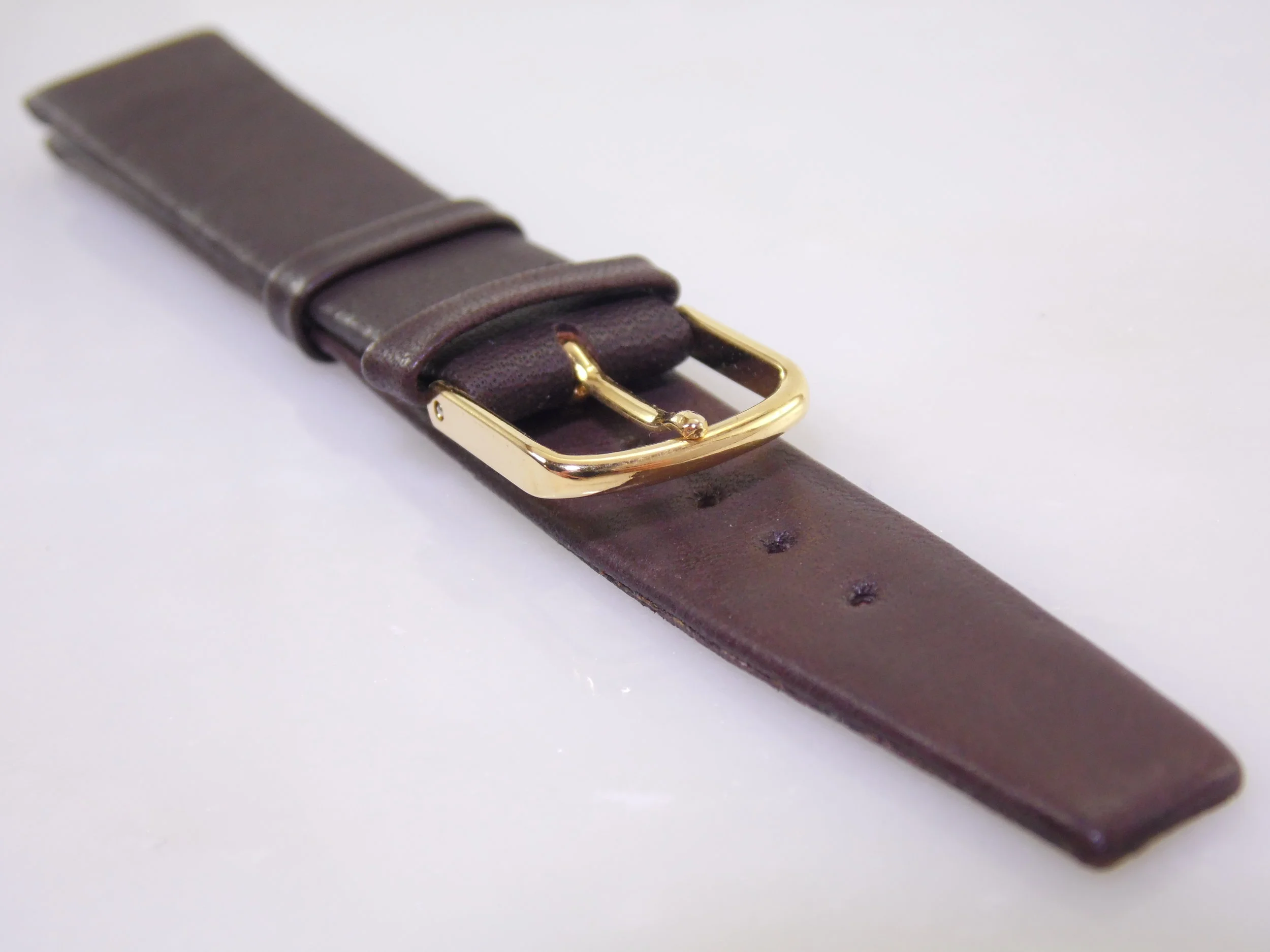 16mm R 5/8 Vintage Hirsch Brown Genuine Leather Calfskin Replacement Watch Band Strap NOS Regular 