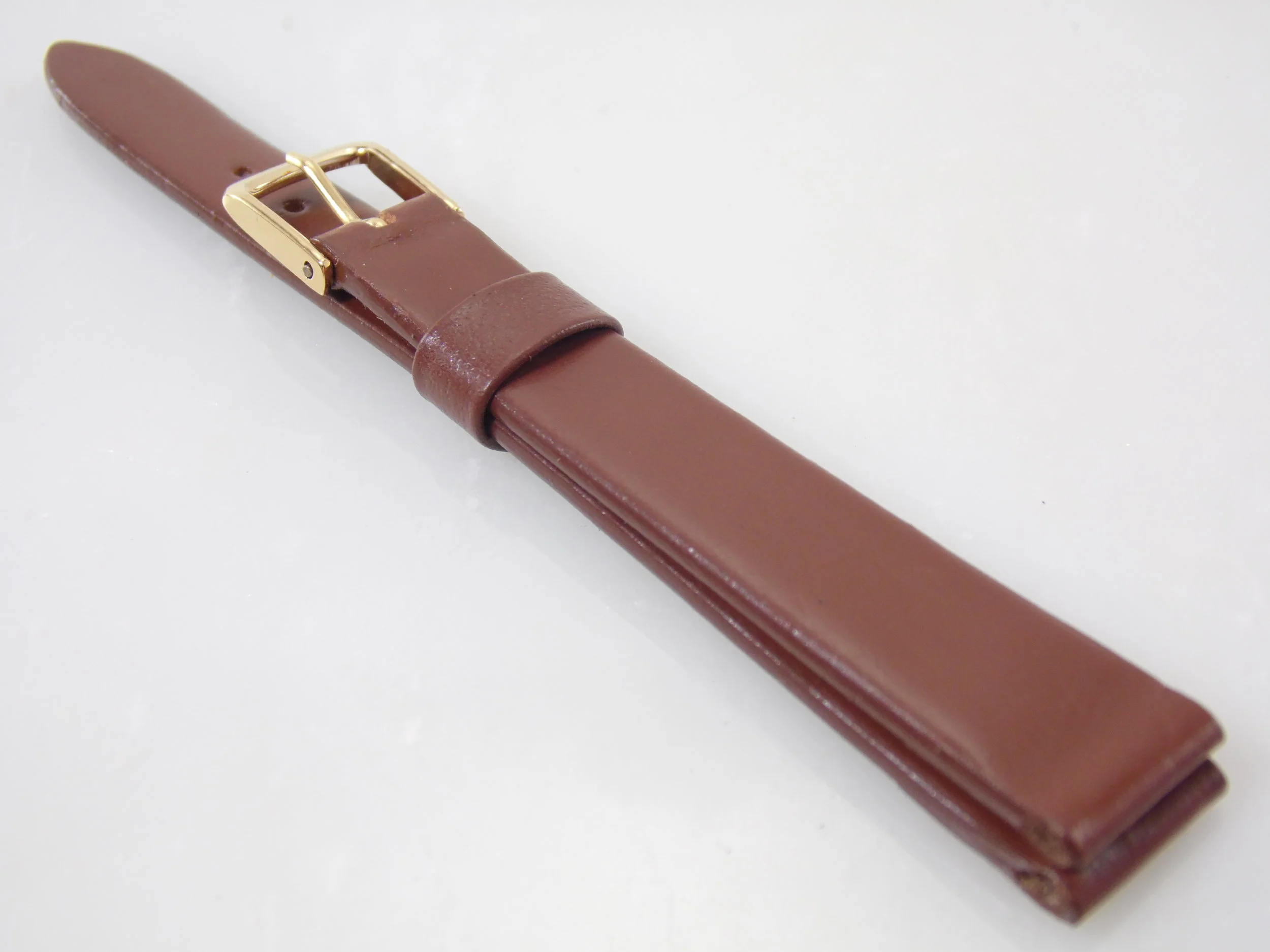 12mm 6.75in/17.1cm Regular Length Vintage NOS Speidel Brown Smooth Genuine Fine Grain Cowhide Leather Watch Band Strap Stk#R302120BRW