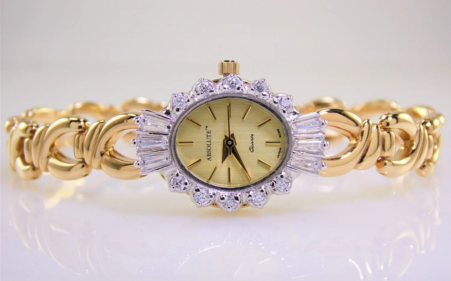 Rare Vintage Womens Ladies Gold Jules Jurgensen Absolute  display picture 3