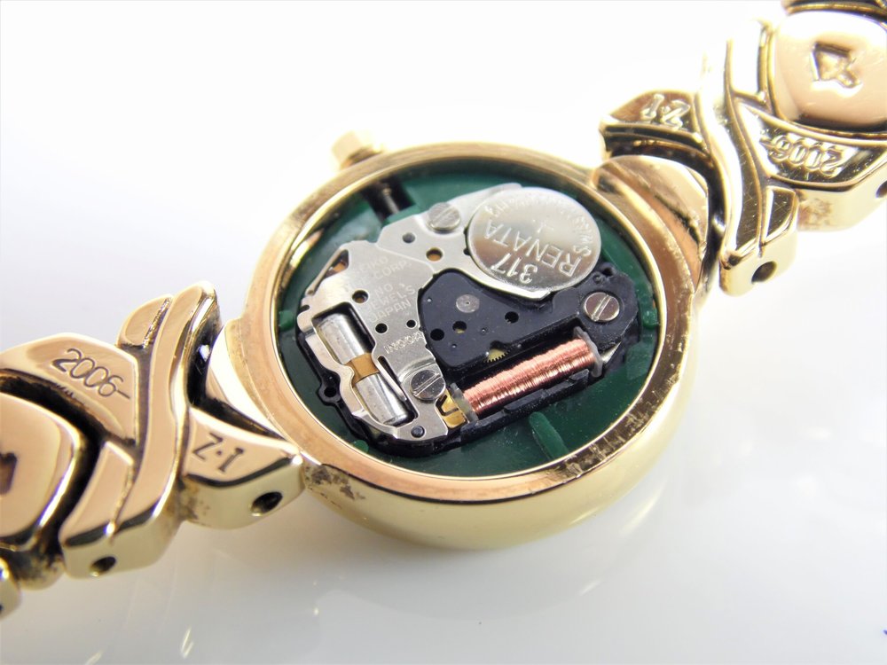 ••NEW Lassale Simulated Diamond Crystal Dial  Watch Rare Vintage Black & Gold Seiko Lassale Simulated Diamond  main image 3