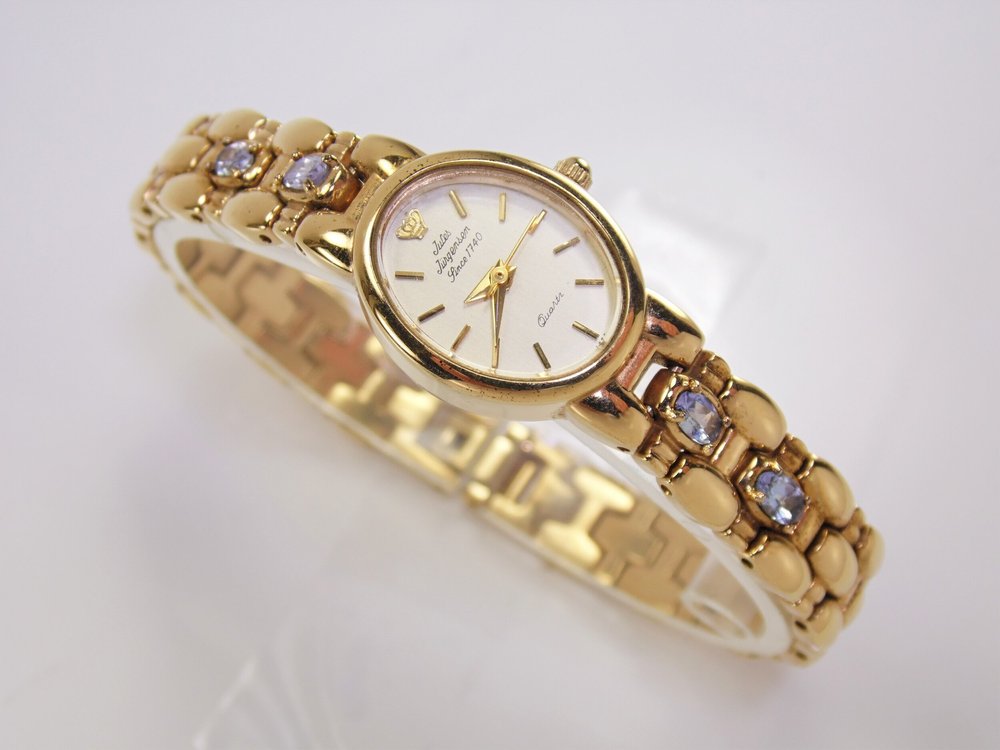 Vtg Jules Jurgensen Gold Tanzanite Genuine Gemstone Watch Designer Mint SOLD❌JULES JURGENSEN Incredible Watch? With GENUINE Purple  main image 4
