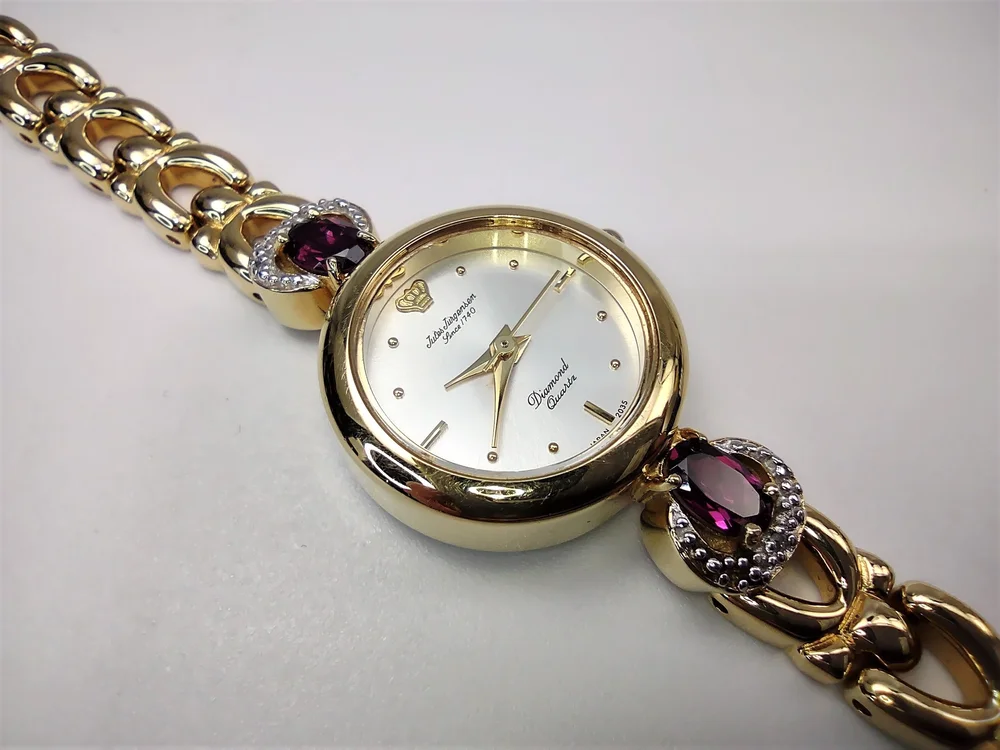 Jules Jurgensen Gold Amethyst Genuine Gemstone Designer Quartz Vintage Watch Jules Jurgensen | Accessories | Jules Jurgensen Gold  main image 3