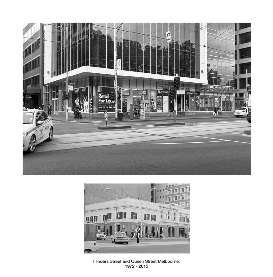 Flinders Street and Queen Street, Melbourne, c1972 - 2016.jpg