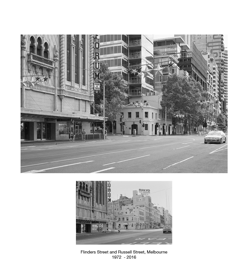 Flinders Street near Russell Street 1972 - 2016.jpg