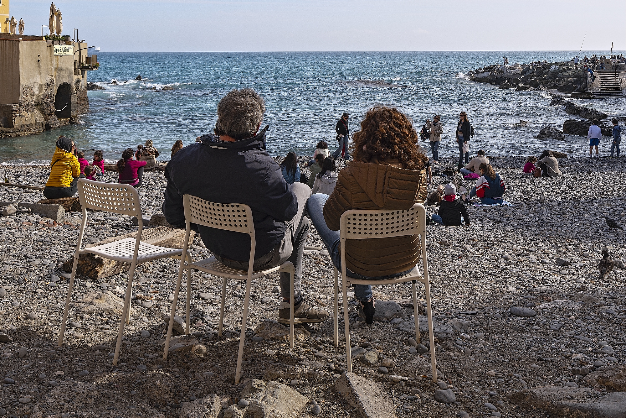 Beachfront bar in Genoa