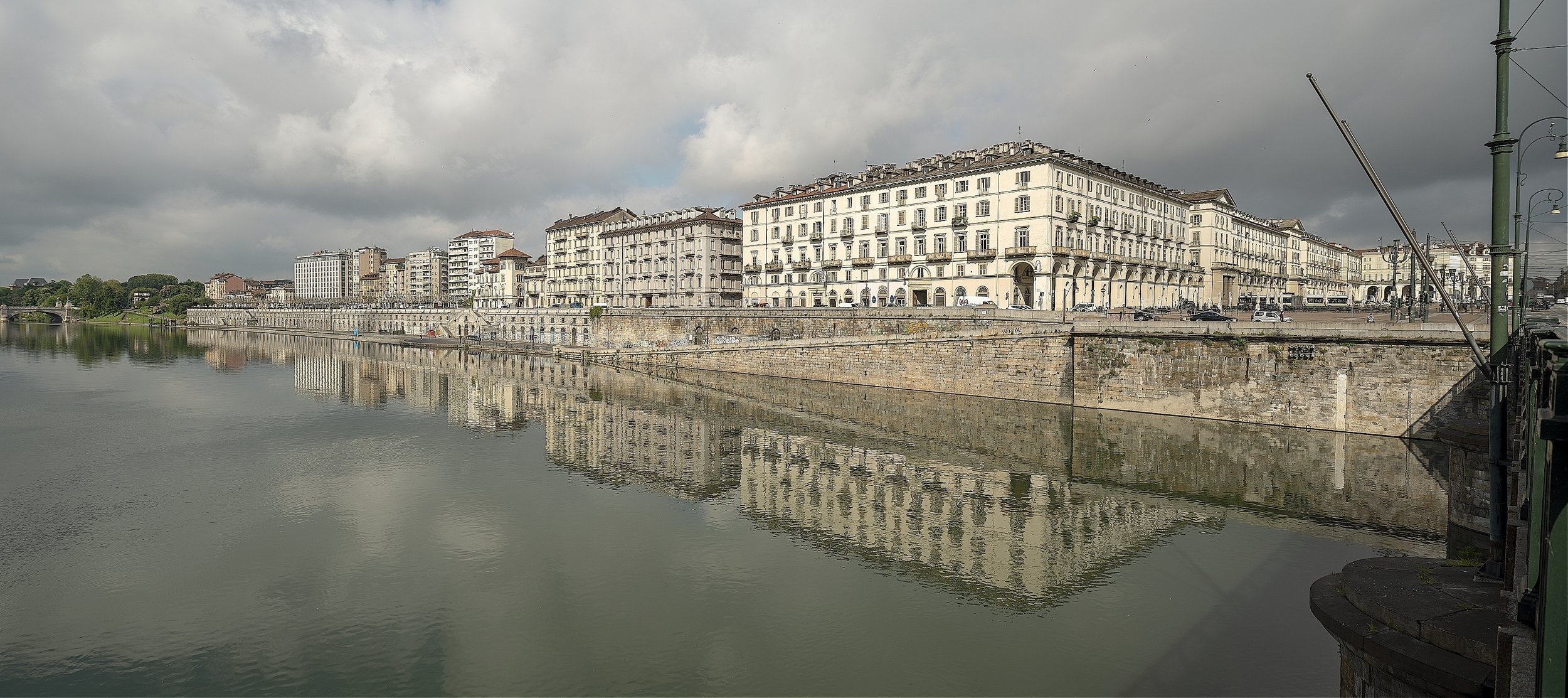 Panorama of the river Po, Turin